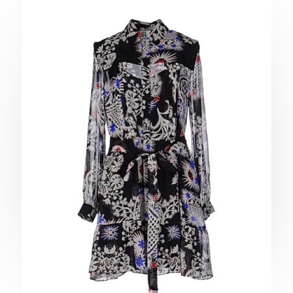 MSGM pattered tiered  dress